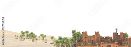Obraz na płótnie village in the desert w salonie