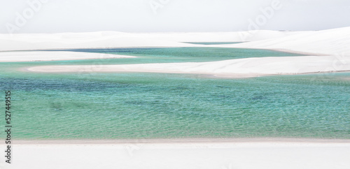  white sand dunes of Lencois Maranhenses with blue water pools