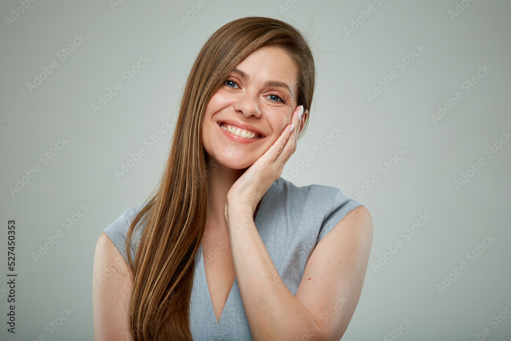 Smiling woman isolated portrait Smiling woman isolated portrait