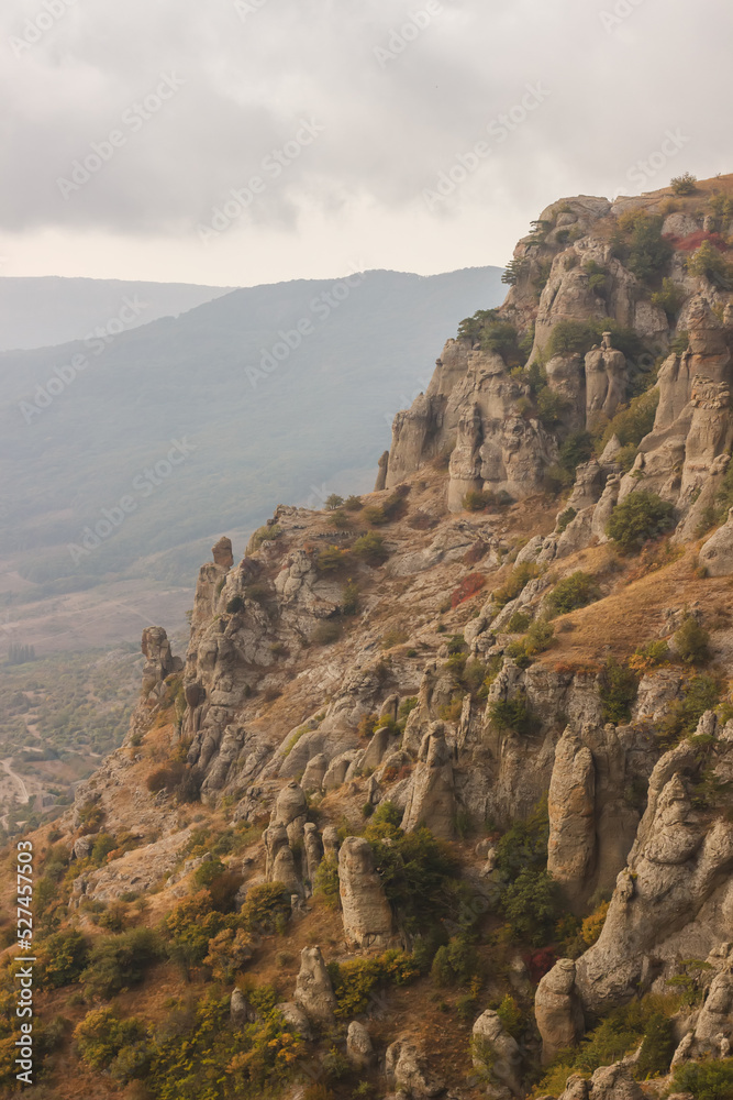 Rocky ledges at the top of the Demerdzhi mountain range