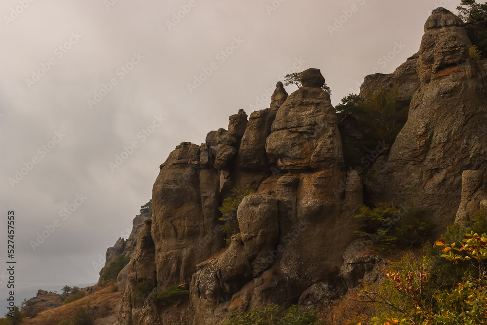 Rocky ledges at the top of the Demerdzhi mountain range