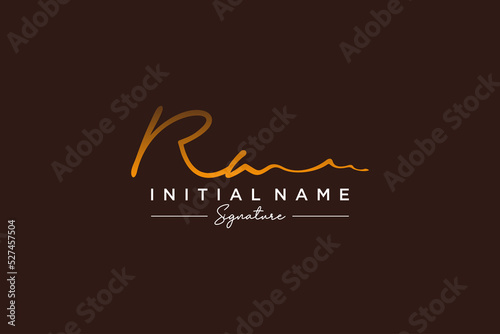 Initial RA signature logo template vector. Hand drawn Calligraphy lettering Vector illustration.