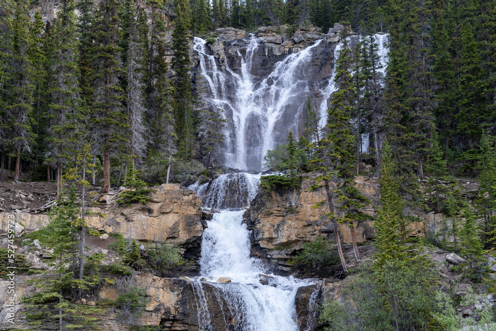 Tangle Creek Falls waterfall along the Icefields Parkway in Jasper National Park Tangle Creek Falls waterfall along the Icefields Parkway in Jasper National Park