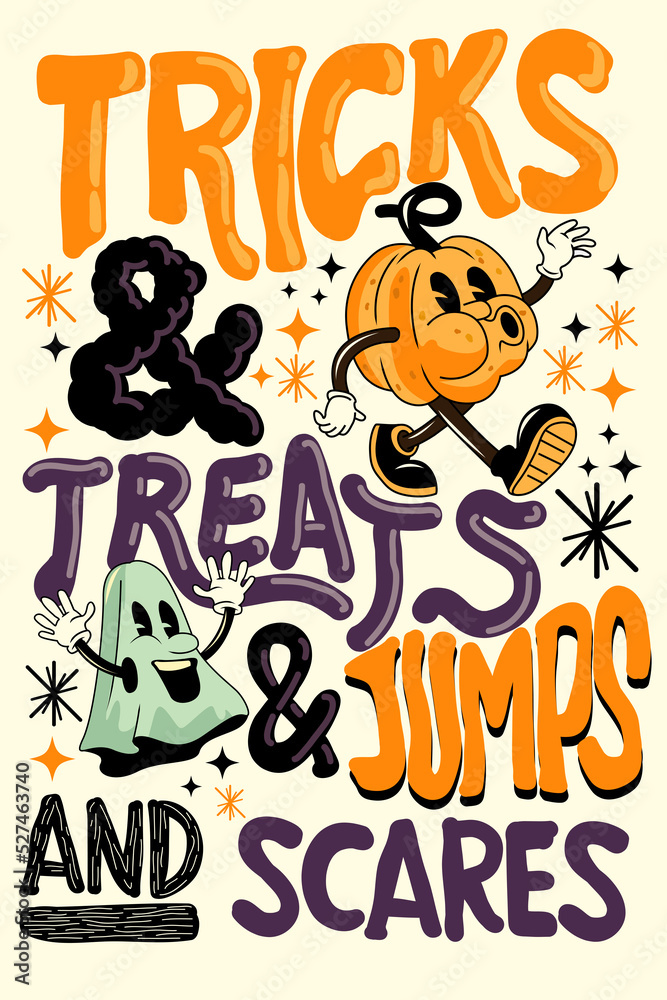 Happy halloween letters and message party event. Vector illustration