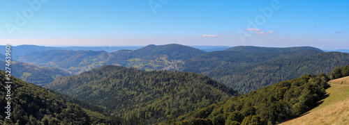 Grand-Est - Lorraine - Vosges - Panorama du Petit  Drumont sur Bussang et la vallée de la Moselle
