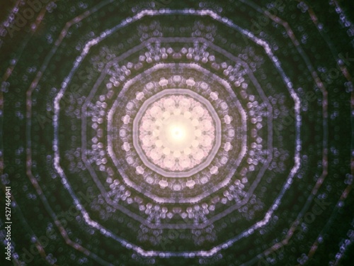 Abstract  Mandala with Soft Light and Bokeh 