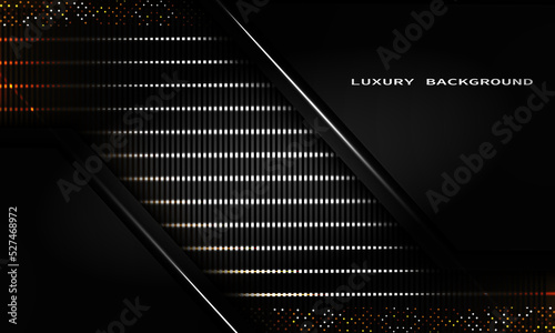 luxury elegant black background, with metal gradient and overlapping shapes, with light effect