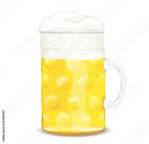 Oktoberfest Maß Bier, 
Vektor Illustration isoliert auf weißem Hintergrund
