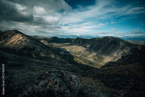 Mountain range surrounding a valley