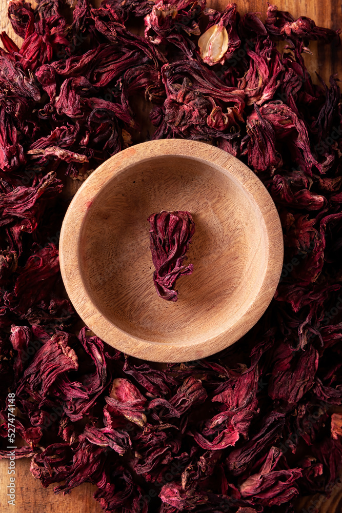Hibiscus Sabdariffa. Also known as Jamaica, red guinea sorrel, rosella