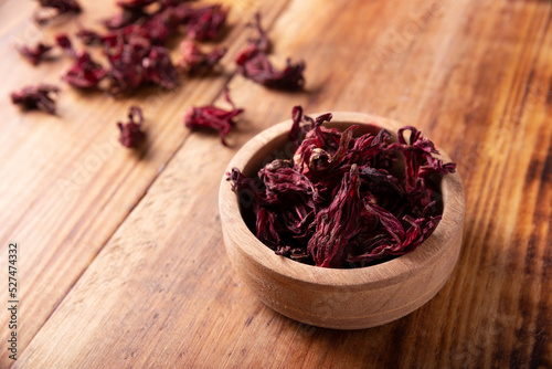 Hibiscus Sabdariffa. Also known as Jamaica, red guinea sorrel, rosella and various other names depending on the country or region. Commonly used in infusions and known for its medicinal properties.