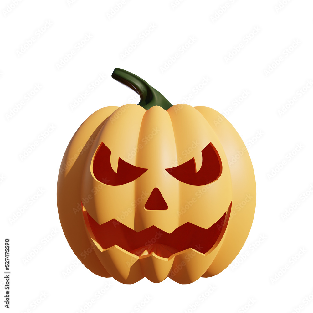 Laugh pumpkin halloween 3d element spooky