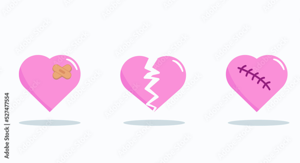 broken heart set cartoon design. treated. for content, books and more. Vector illustration
broken heart set cartoon design. treated. for content, books and more. Vector illustration