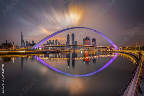 Obraz na plátně Dubai City Center Skyline, United Arab Emirates