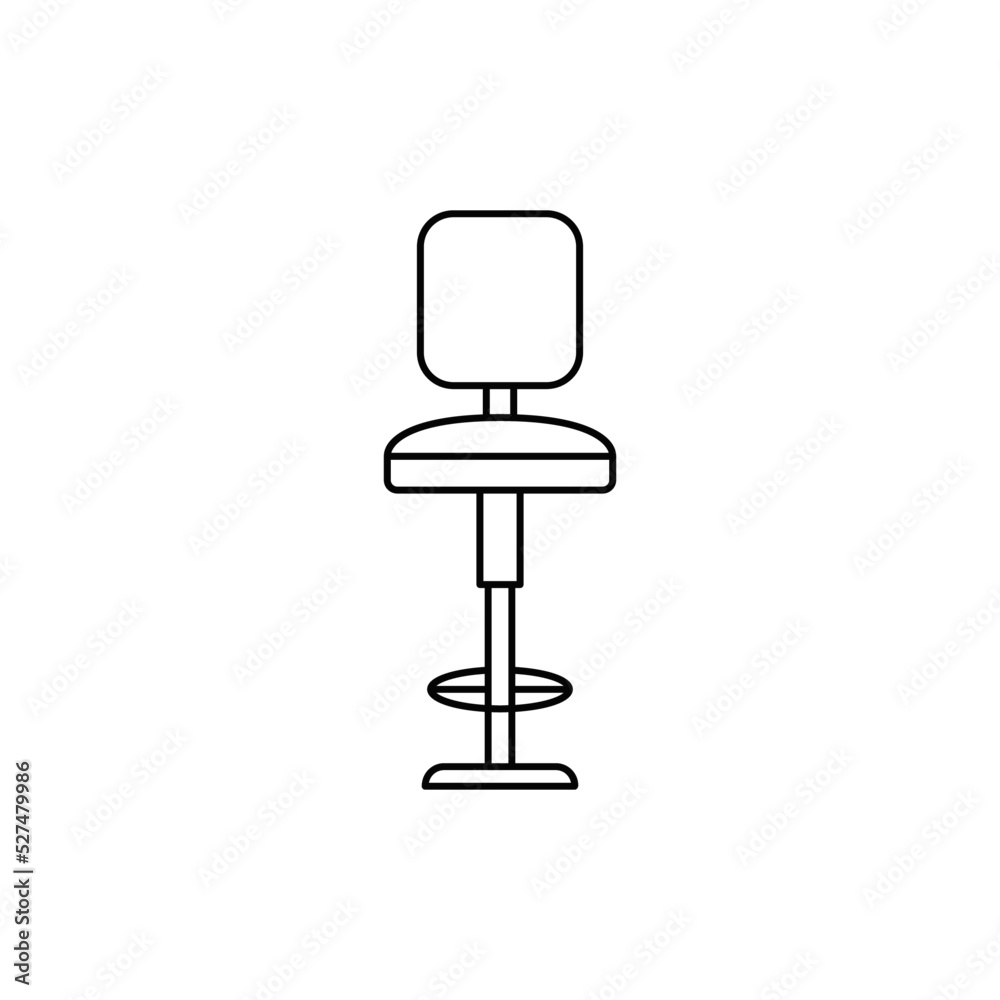 highchair icon in line style icon, isolated on white background highchair icon in line style icon, isolated on white background