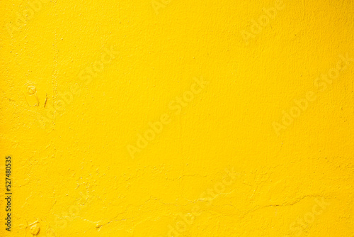 Old wall pattern texture cement yellow abstract white color design are light with gradient background.