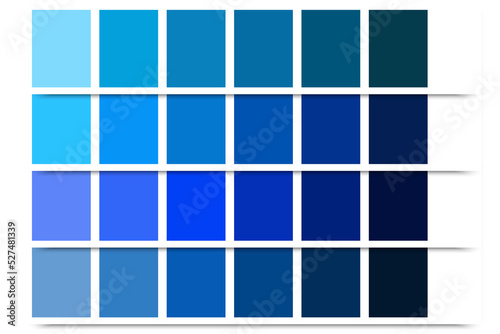 Blue color palette. Pastel color sky. Gradient color. Vector illustration. stock image.