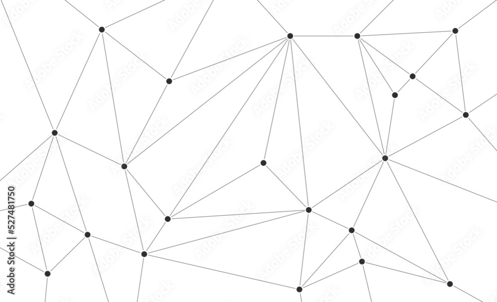 Technology abstract polygon lines geometry network connect lines and dots background template.