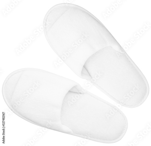 Top view white slipper