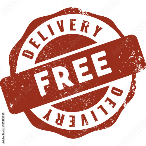 Free Delivery stamp transparent
