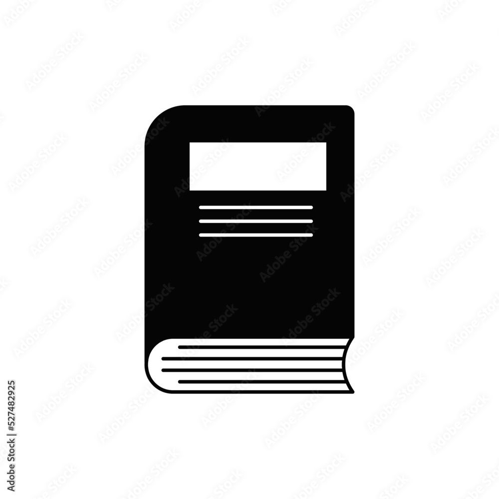 book icon in black flat glyph, filled style isolated on white background book icon in black flat glyph, filled style isolated on white background