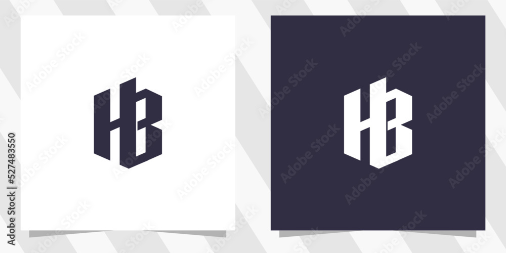 Fototapeta premium letter hb bh logo design
