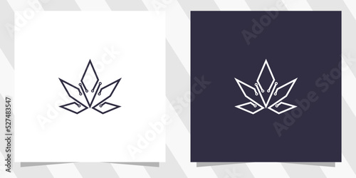 Cannabis Tech Logo Design Template