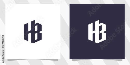 letter hb bh logo design