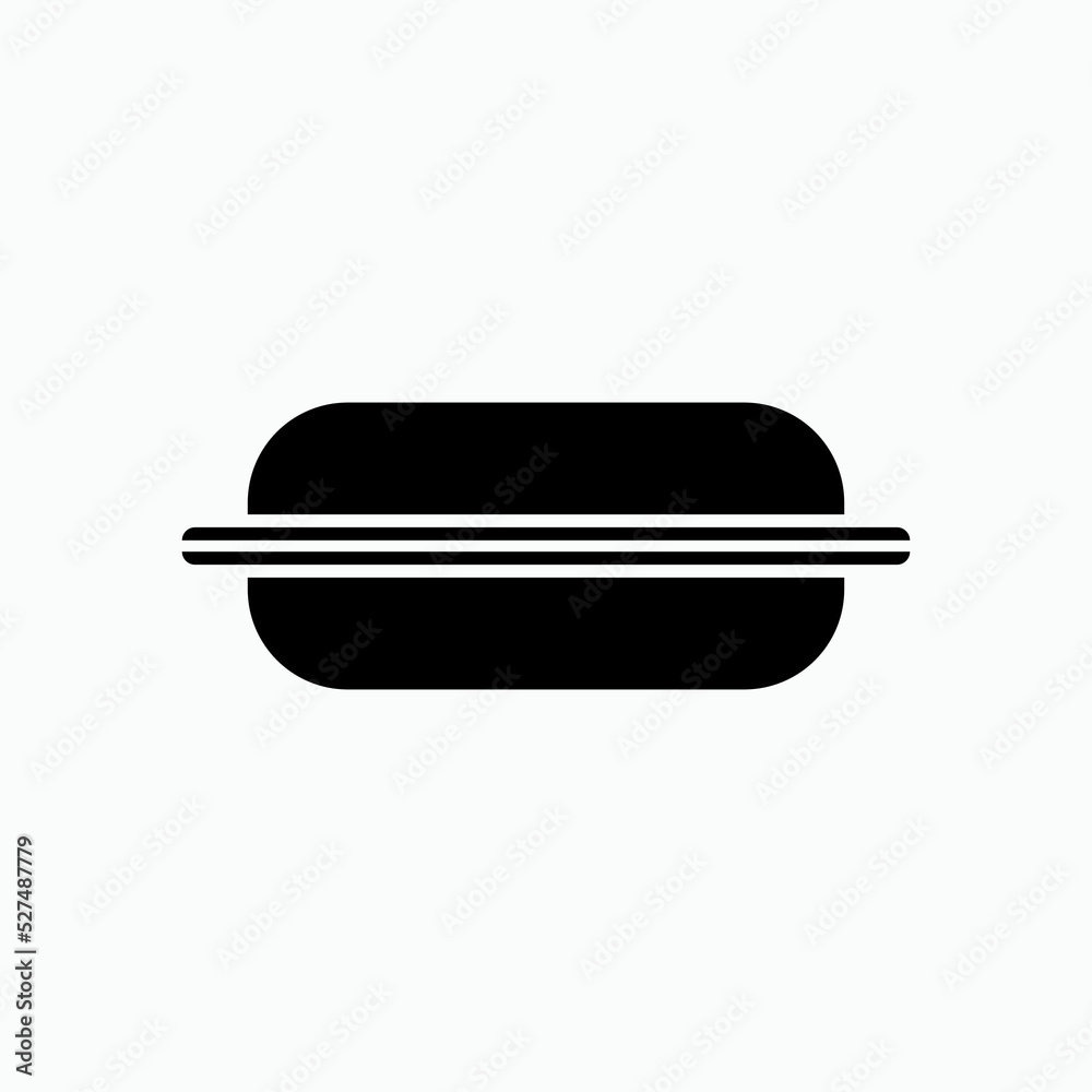Styrofoam Lunch Box Icon. Food Container Symbol - Vector. Styrofoam Lunch Box Icon. Food Container Symbol - Vector.