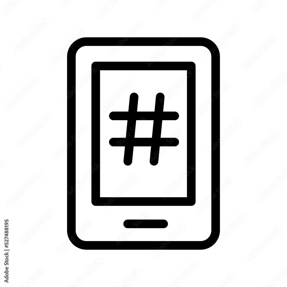 Obraz premium trending topic line icon illustration vector graphic 