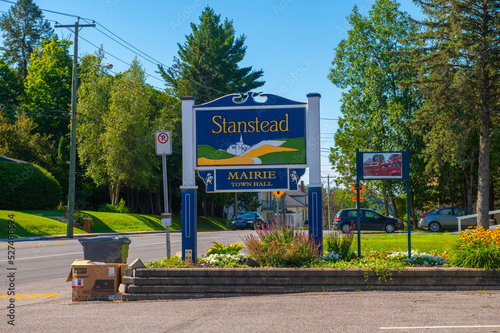 Stanstead town hall at 425 Rue Dufferin Street in historic town center