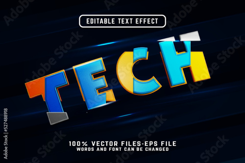 tecno 3d text effect premium vectors photo