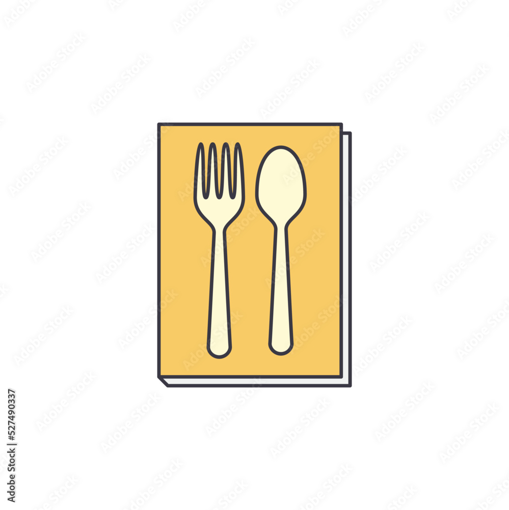 Menu Book icon in color, isolated on white background Menu Book icon in color, isolated on white background