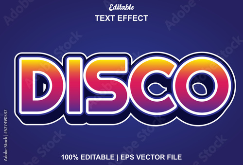 disco text effect with 3d style.