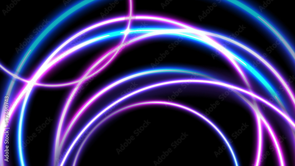 Blue purple neon glowing circles abstract background Blue purple neon glowing circles abstract background