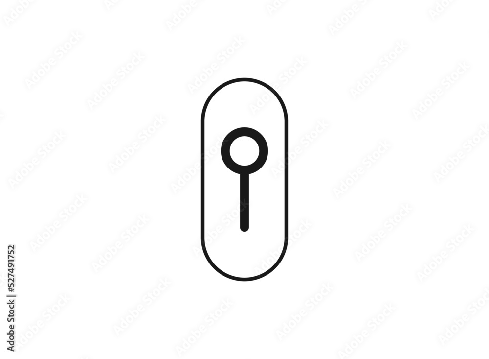 Keyhole icon in circle. Stock Vector illustration isolated on white background.