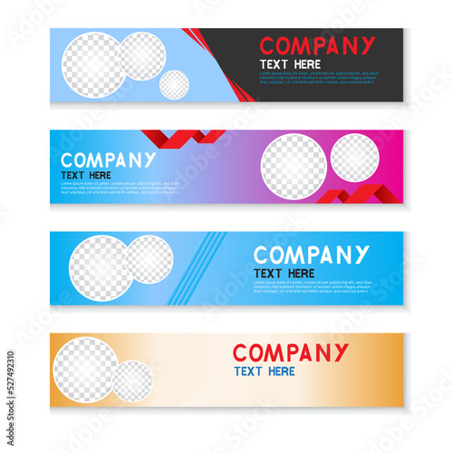Stylish collage banners templates vector.