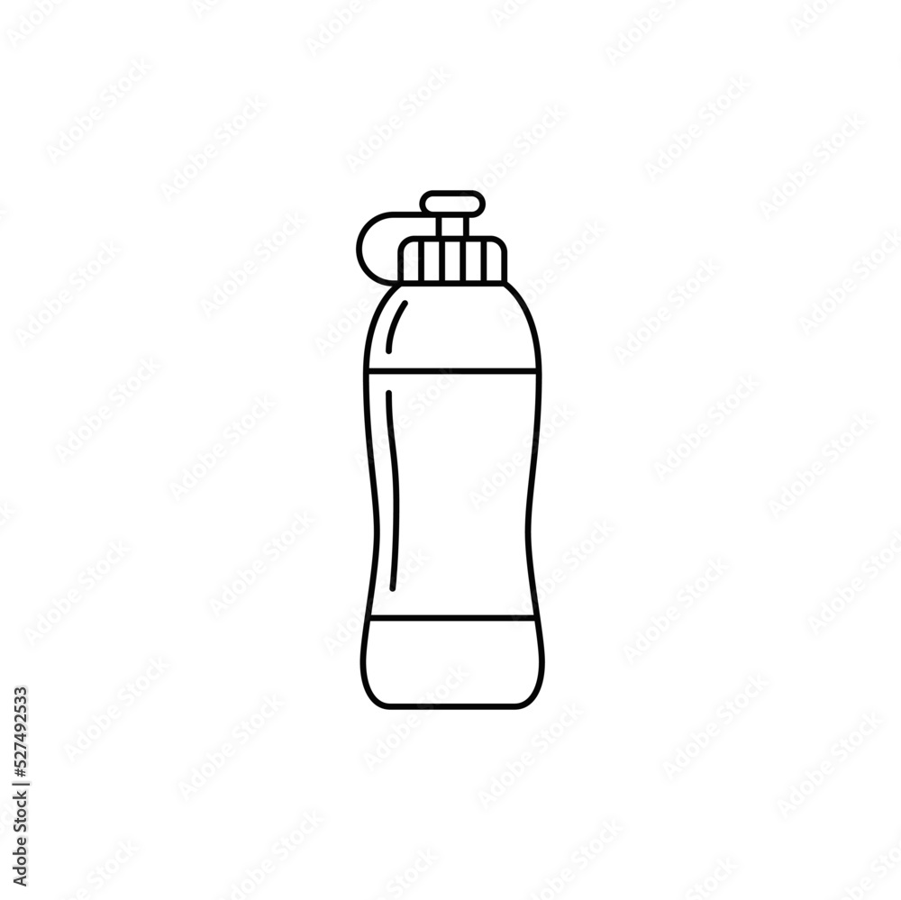 Sport drink bottle icon in line style icon, isolated on white background Sport drink bottle icon in line style icon, isolated on white background