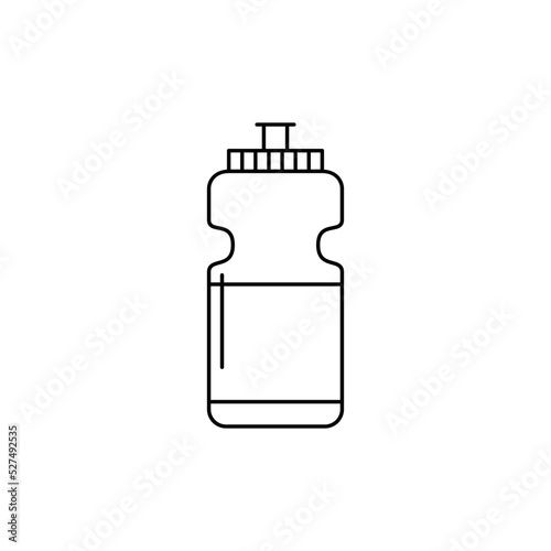 Energy drink water bottle icon in line style icon, isolated on white background