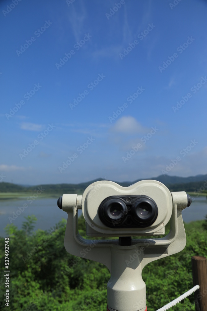 binocular in wetland site