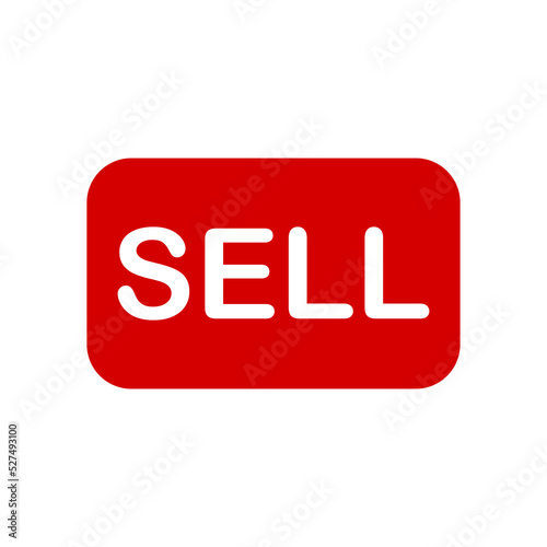icon vector for button selling in the market place