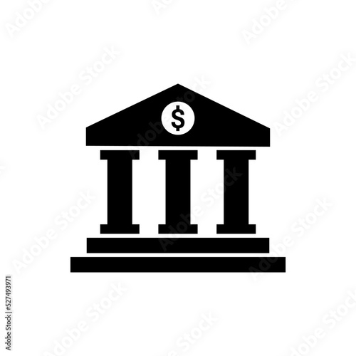 Simple And Clean Bank Icon Vector Illustration © Yuzzan