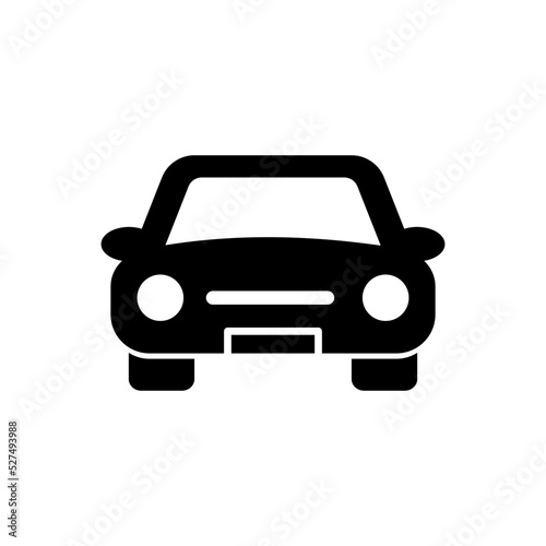Simple And Clean Car Icon Silhouette Vector Illustration