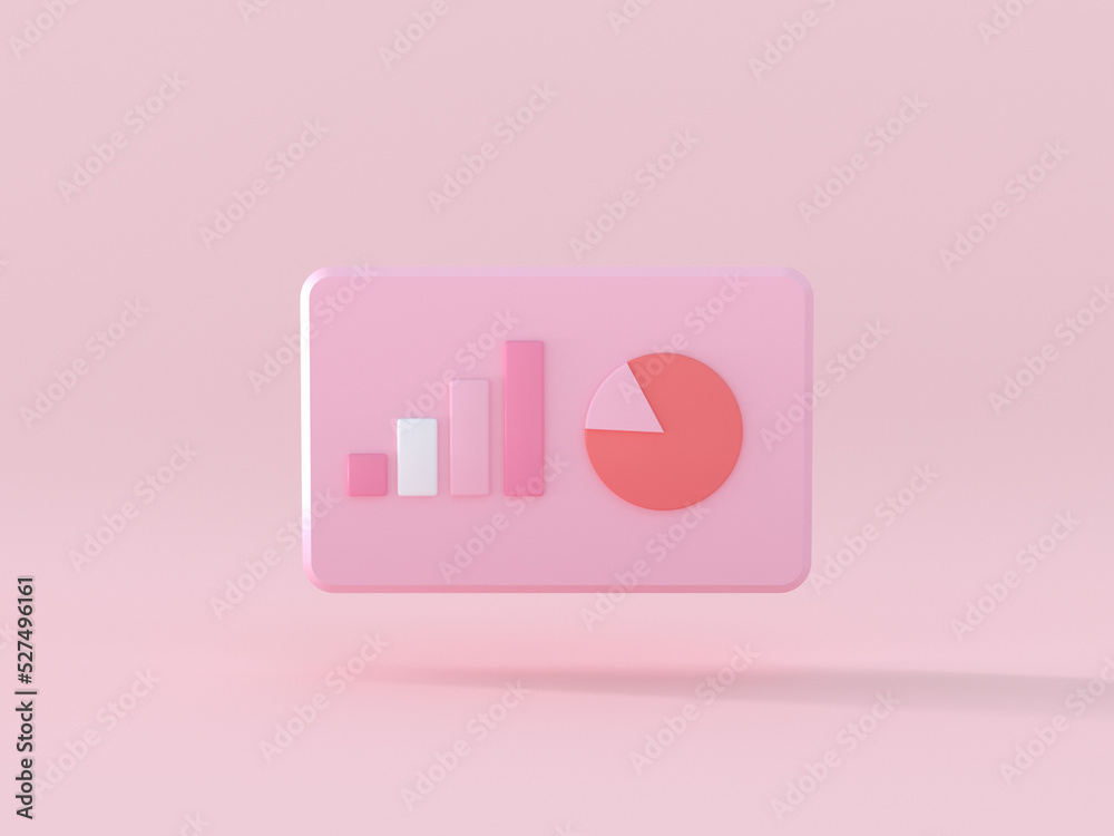 3d rendering pink graph 3d rendering pink graph