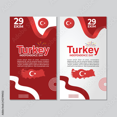 29 october turkey republic day, 29 ekim turkish republic day, turkey independence day flat design
