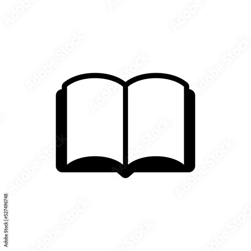 Simple Open Book Vector Icon Illustration