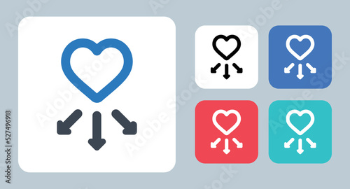 Donate icon - vector illustration . Charity, donate, donation, give, heart, love, relief, care, support, fund, Fundraising, help, aid, sign, symbol, flat, icons .