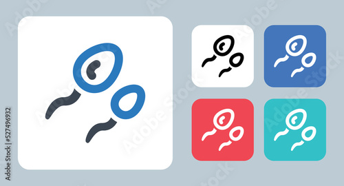 Sperm icon - vector illustration . Sperm, Cells, Reproduction, Spermatozoon, Fertilization, Conception, Spermatozoon, Fertility, Maternity, Ovum, sign, symbol, flat, icons .