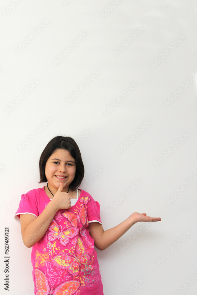 Happy and excited Hispanic 10-year-old girl is amazed at a promotion or discount of something that children like very much
Happy and excited Hispanic 10-year-old girl is amazed at a promotion or discount of something that children like very much