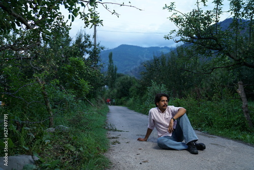 person sitting on a bench